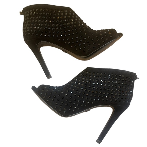 Michael Kors Dani Open Toe Studded Leather Booties - Picture 6 of 8